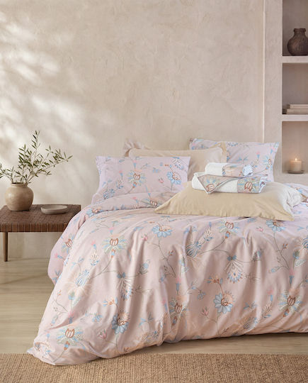 Rythmos Nezure Σετ Σεντόνια Υπέρδιπλα 230x260εκ. Πουδρα (4τμχ)