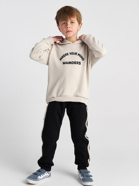 Two In A Castle Kids Sweatpants Set With Top Black