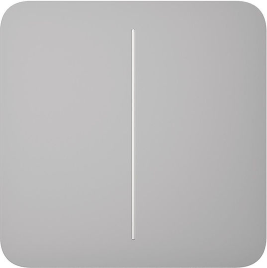 Ajax Solo Button 2-местен Fog Преден Панел Безжичен Превключвател за Управление на Осветлението Сив