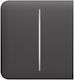 Ajax Side Button 2-Gang Grey Side Front Plate Frame 2 3 4 or 5-Position Wireless Double Light Control Switch Grey