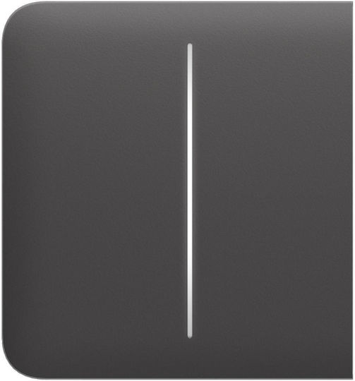 Ajax Side Button 2-Gang Grey Side Front Plate Frame 2 3 4 or 5-Position Wireless Double Light Control Switch Grey