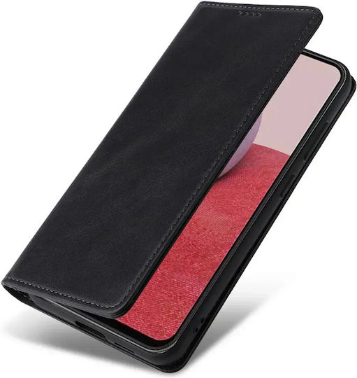 Book Piele Artificială Neagră Redmi 14C / Poco C75 Realme C75