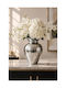 SteweHome Vază Decorativă Metalică Argintie Y28cm