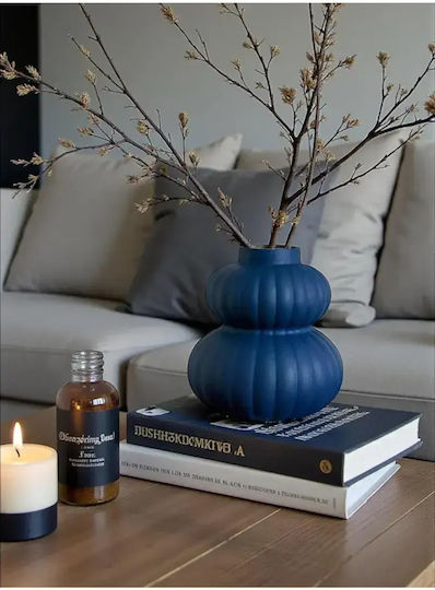 SteweHome Декоративна Ваза Бетон Тюркоазен Ф14xВ14см