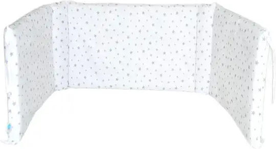 Baby Star Stars Classic Crib Bumper for Crib Guard Rails White Grey 40cm 7101.GK.A