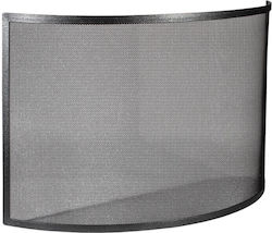 Viometal Metallic Fireplace Screen 80x53cm Black