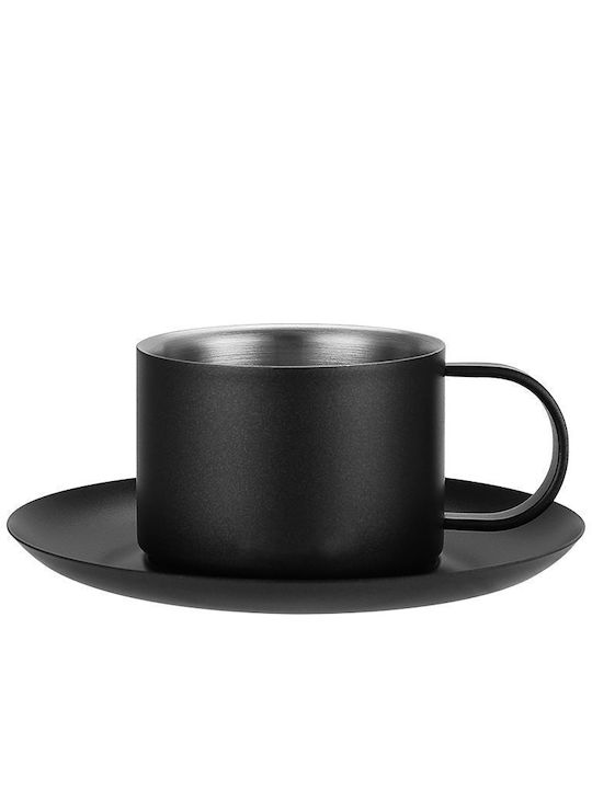 Estia Tassen Braun Inox Kaffee 80ml