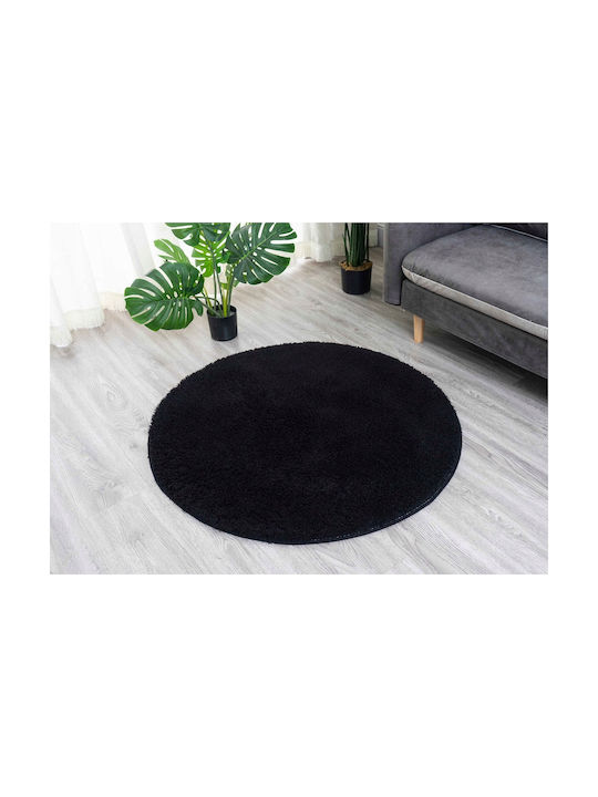 Strado Χαλί Στρογγυλό Black Φ200cm