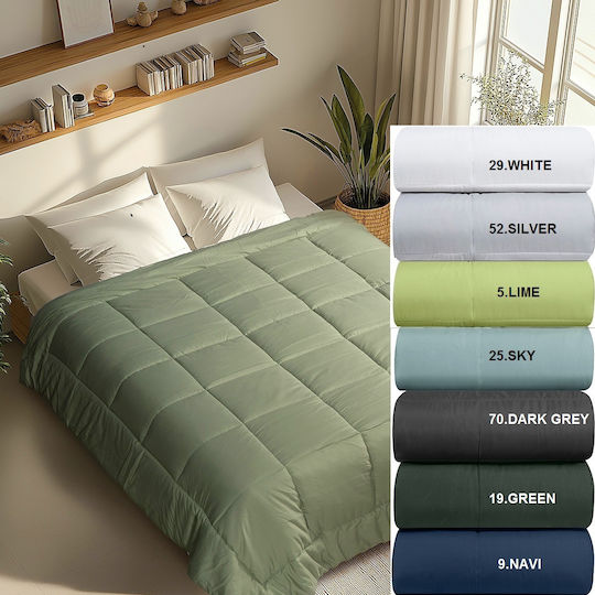 Adam Home Einzelbettdecke mit Mikrofaser-Füllung 160x220cm Dunkelgrau AΗ-604810500