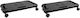 vidaXL Transport Trolleys 2 pcs Black Polypropy...