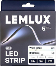 Lemlux Bandă LED 24V Alb Cald 5m