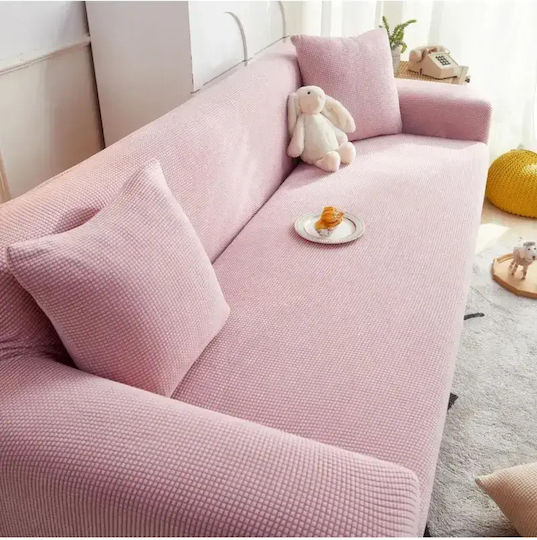 SteweHome Elastische Abdeckung Für Dreisitziges Sofa Rosa 170x210cm