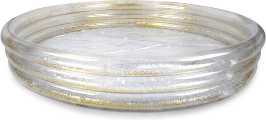 Filibabba Children's Round Swimming Pool PVC 230lt Inflatable Gold Glitter