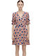 Summer Mini Shirt Dress Blue