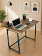 Birou Din Lemn Negru Cu Picioare Metalice 80x50x73cm