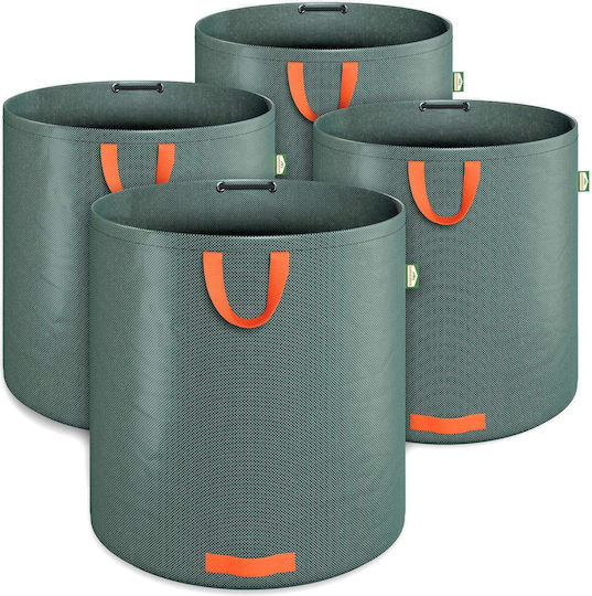 Set 4 Garden Bags Gardebruk 500 L 86 X 86 Cm Foldable 4 Handles Polyethylene Green Orange Set 4 Garden Bags Gardebruk 500 L 86 X 86 Cm Foldable 4 Handles Polyethylene Green Orange