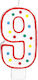 Amscan Number Candle Dots Nine 9 13 Cm 1 Pc Universal