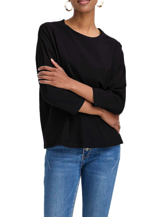 B.Younq Damen Oversized T-Shirt Schwarz