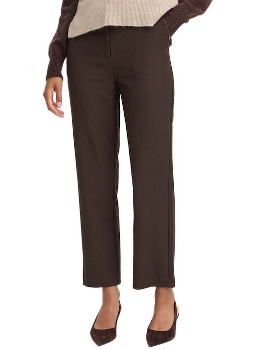 Women's Brown Suit with Straight Leg Style