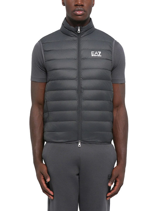 Emporio Armani Sleeveless Puffer Jacket Anthracite