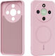 Abeel Honor Magic8 Lite/x9d 5g/honor X70 5g Mobile Phone Case Thin Circle Magsafe Silicone Pink