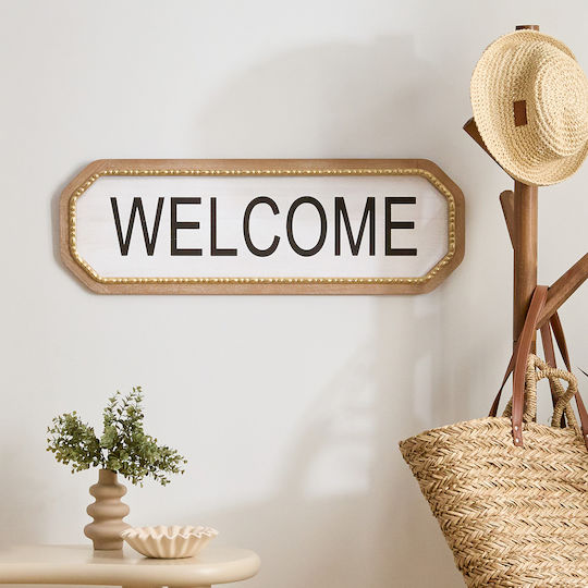 Decorative Sign 78x26 A-s Welcome 223875 78x26 Mdf