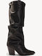 Braune Western Damenstiefel mit Schnalle und Riemen