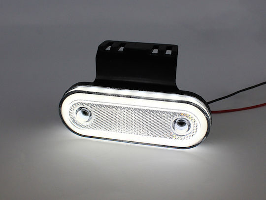 Set 2 Lumini De Volum Pentru Camioane Neon Led Suspendate 20 Leduri 12/24v Albe 115 Mm 0295b