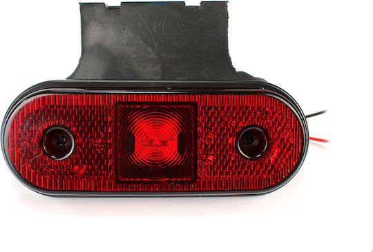 Led Висяща Маркерна Светлина 4 Леда 12/24v Червена 115 мм 0193k