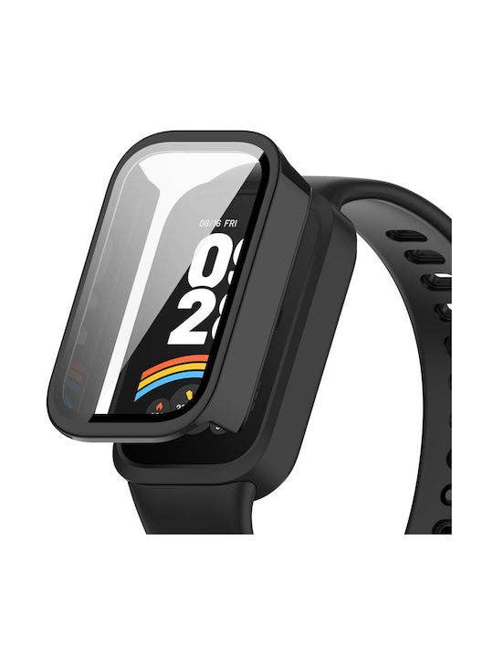 2 In 1 Θήκη Προστασίας + Tempered Glass Xiaomi Smart Band 9 Active Redmi Band 3 Black