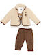 Kids Set With Pants Winter 3 Pieces Ecru
