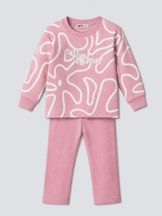 Nek Kids Wear Παιδικό Σετ με Κολάν Ροζ 2τμχ