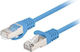Lanberg U/UTP Кат.6 (Gigabit) Мрежов Кабел Ethernet 0.25м Син 10 Бройки