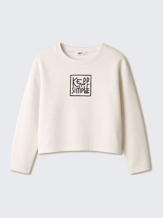 Nek Kids Wear Kids Sweatshirt White