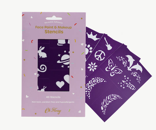 Ohflossy Reusable Face Paint & Makeup Stickers Purple 106.00114