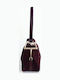 Damenhandtasche Schulter Crossbody Stoff Burgundisch