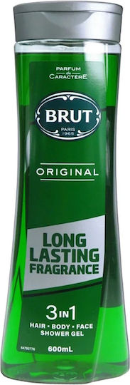 Brut Revitalizing Shower Gel with Woody Scent for Men 600ml