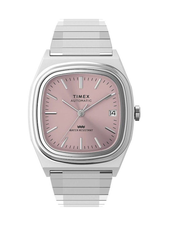 Timex Дамски часовник 34mm Кварцов със сребрист стоманен браслет