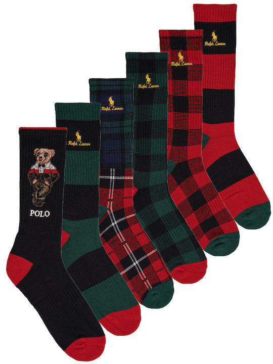 Ralph Lauren Мъжки чорапи с десени многоцветни 6Pack