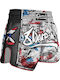 Muay Thai Boxing Shorts 8 Weapons Cut Like A Blade 2.0 White