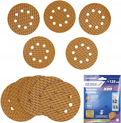 Dedra Φύλλο Λείανσης Έκκεντρου Τριβείου 125x125mm Σετ 5τμχ