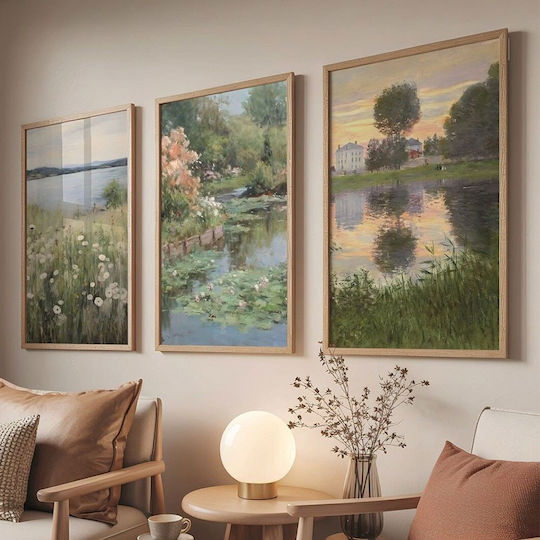 Frames Set 3 Pieces 862vrl4697 50x70cm Multi Wallity Vertical Wooden Glass