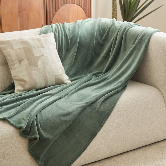 A-s Throw Κουβέρτα Fleece Καναπέ 130x180εκ. Linden