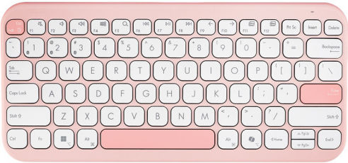 Asus Marshmallow KW100 Tastatură Fără Fir Bluetooth Engleză Internațională Alb/Roz