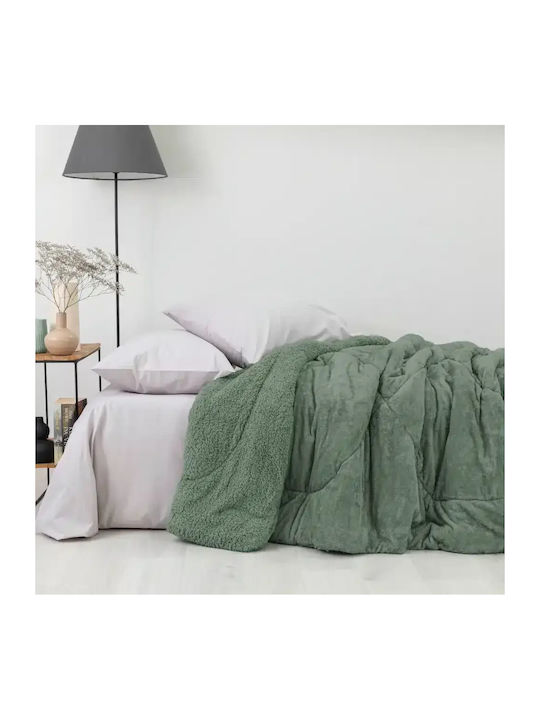 Borea Einzelne Bettdecke 160x220 cm Cozy Olivgrün