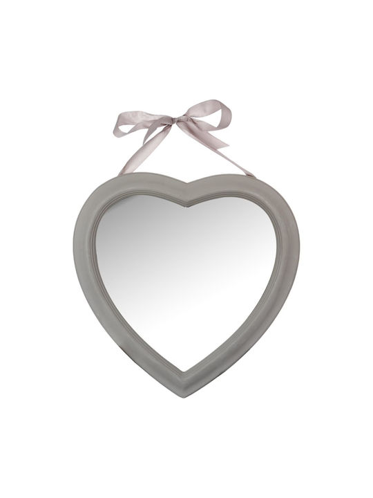Alexia Wall Mirror with Brown Wooden Frame 40x40cm