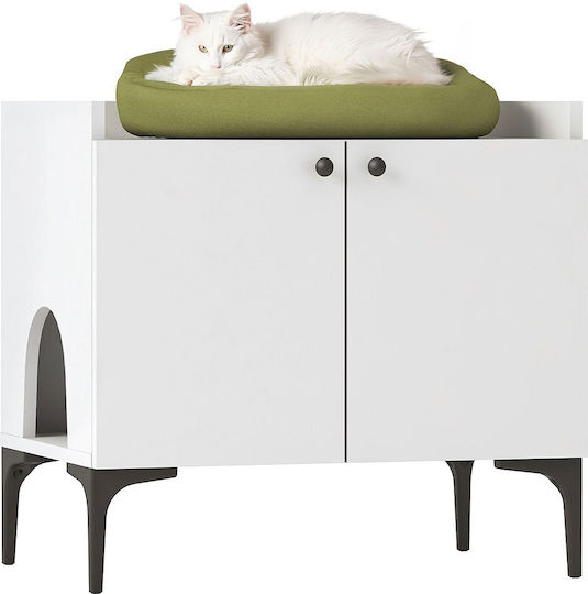 Katzenbett Haus Konsole 893ran5785 70x45x61,8cm Weiß