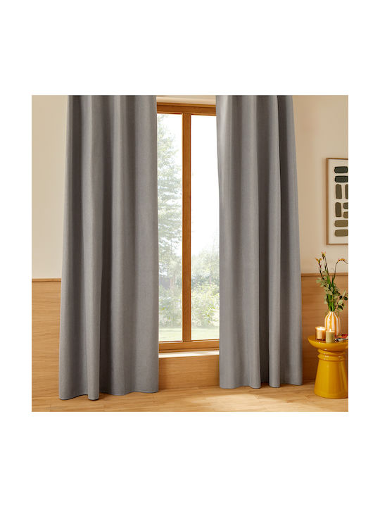 Κουρτίνα με Τρουκς Darla D.grey 140x260εκ.