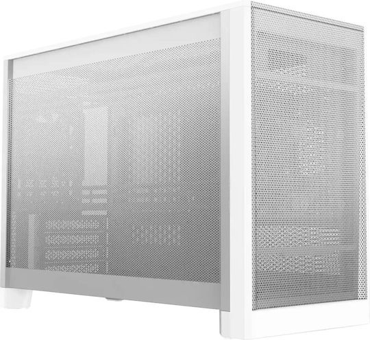 Montech TEN Gaming Mini Tower Computer Case with Side Window White