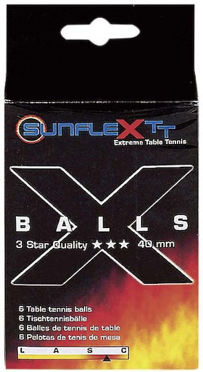 Ping Pong Balls 33601 White 6 Pieces 3-Star